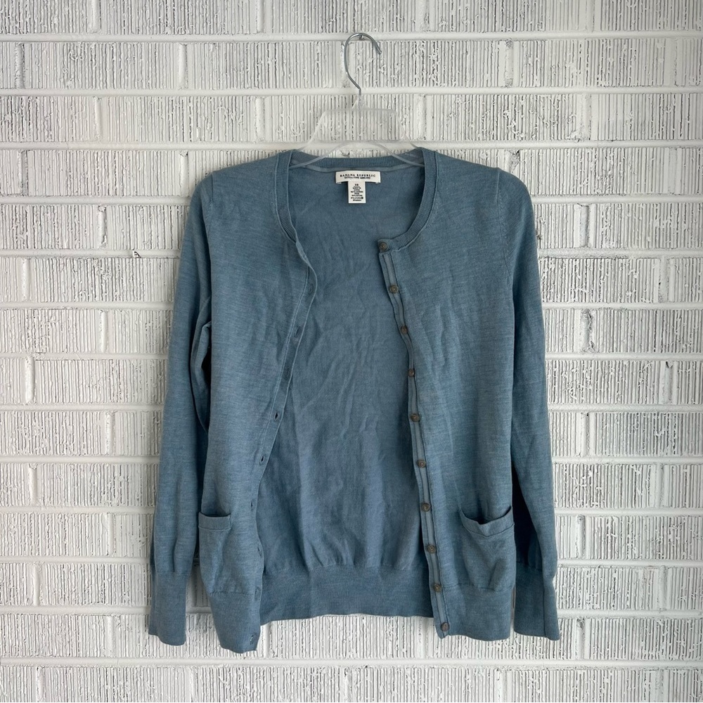 Banana Republic Blue Cardigan Sweater